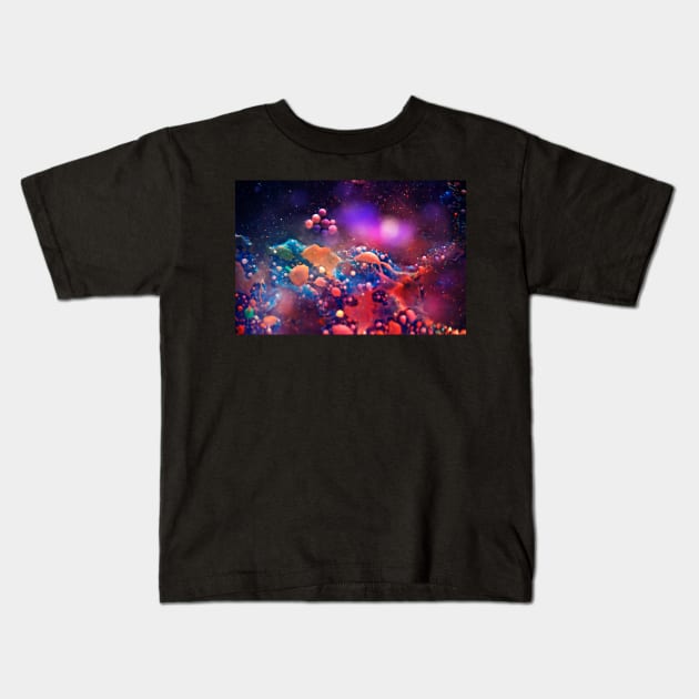 Oil Splash Kids T-Shirt by EviRadauscher